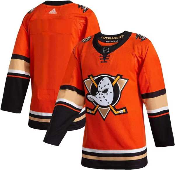 Mens Anaheim Ducks Blank Orange Stitched Jersey->anaheim ducks->NHL Jersey